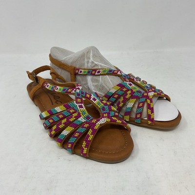 Zodiac Misha-Bead Strappy Sandal Rainbow Women's Size 6.5M