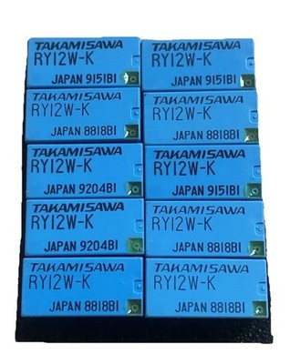 6PCS (6 Stück) RY12W - 12VDC TAKAMISAWA/FUJITSU ORIGINAL Relay NOS Konvolut