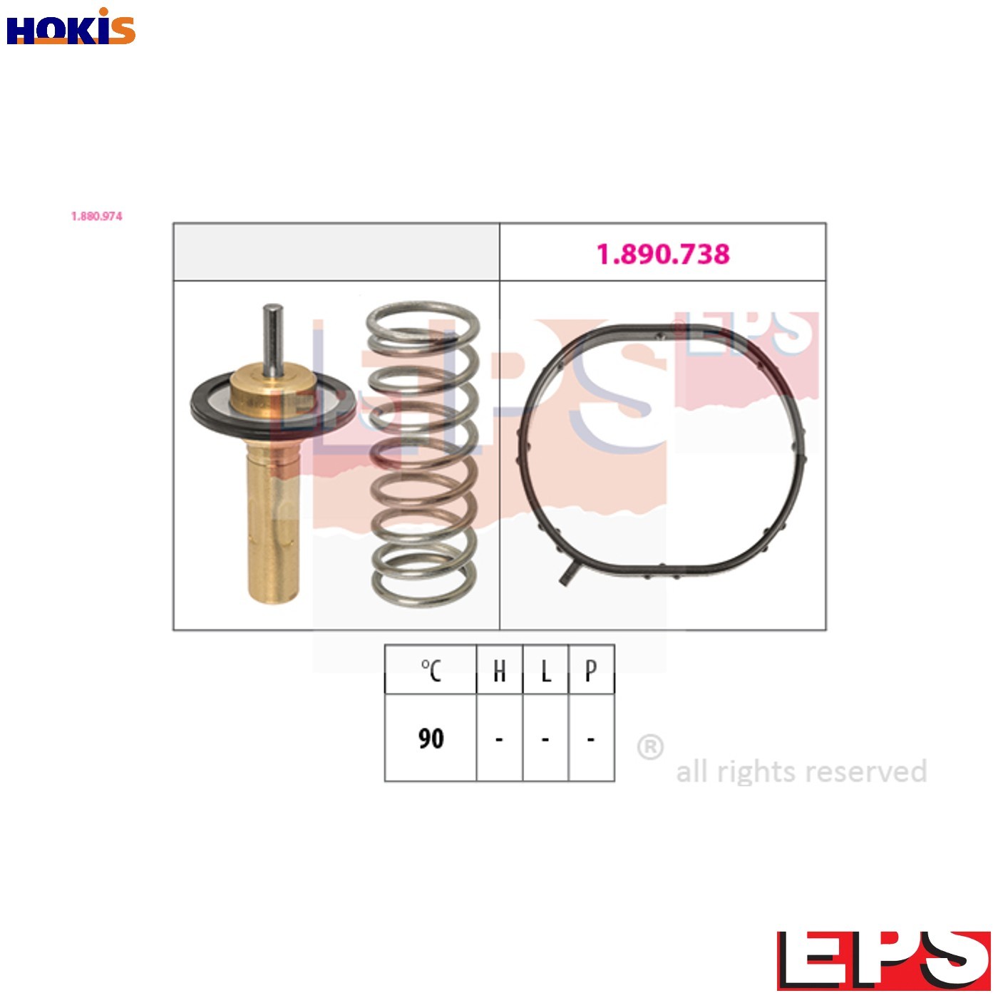 Fits EPS 1.880.974 Thermostat, coolant - Image 5