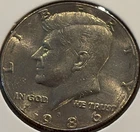 1986 P 50C Kennedy Half Dollar. **Free Shipping**