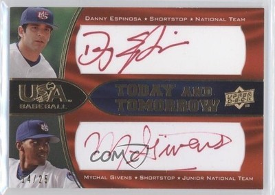 2008 USA Baseball National Teams Red Ink 14/25 Danny Espinosa #TT-8 Auto 0b0
