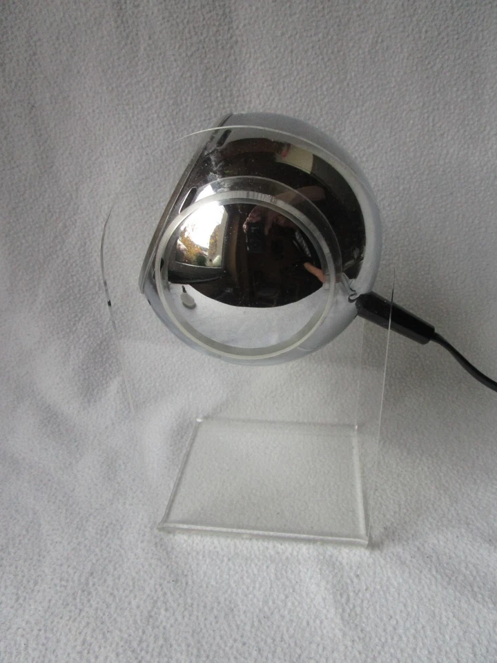 GINO SARFATTI Arteluce 70er Tischlampe Acrylständer Chromkugel 21,5x12x10,5cm - Bild 4 von 4