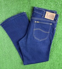 NWT Vintage 80s Lee Indigo Dark Denim 32 Straight Leg Jeans USA DEADSTOCK