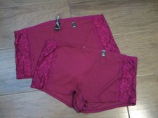 2 PAIRS TORRID RIB FLIRT SIDE LACE BOYSHORT PANTIES IN RED SIZE 3 3X/22-24