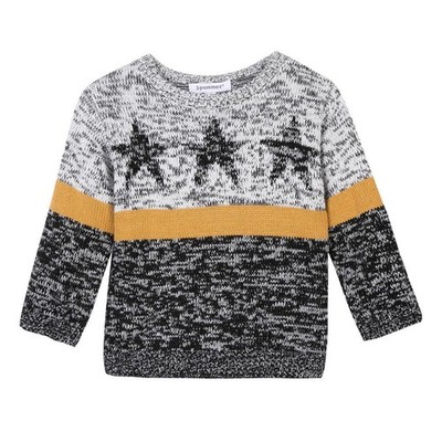 Pullover Strickpullover 3 POMMES Jungen Grau Anthrazit Gr. 74