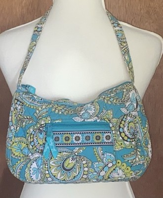 RETIRED VERA BRADLEY PEACOCK SHOULDER BAG 11'' X 7.5'' TEAL GREEN EUC