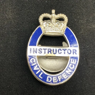 Insigne De Revers Britannique Ancien D’instructeur De La Défense Civile - Photo 1/4