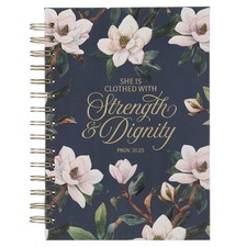 Inspirational Journal, Strength  Dignity Wide Ruled Notebook, Prov. 31:25