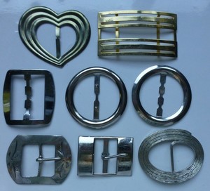 Lot of 8 Vintage Metal Fashion Belt Buckles