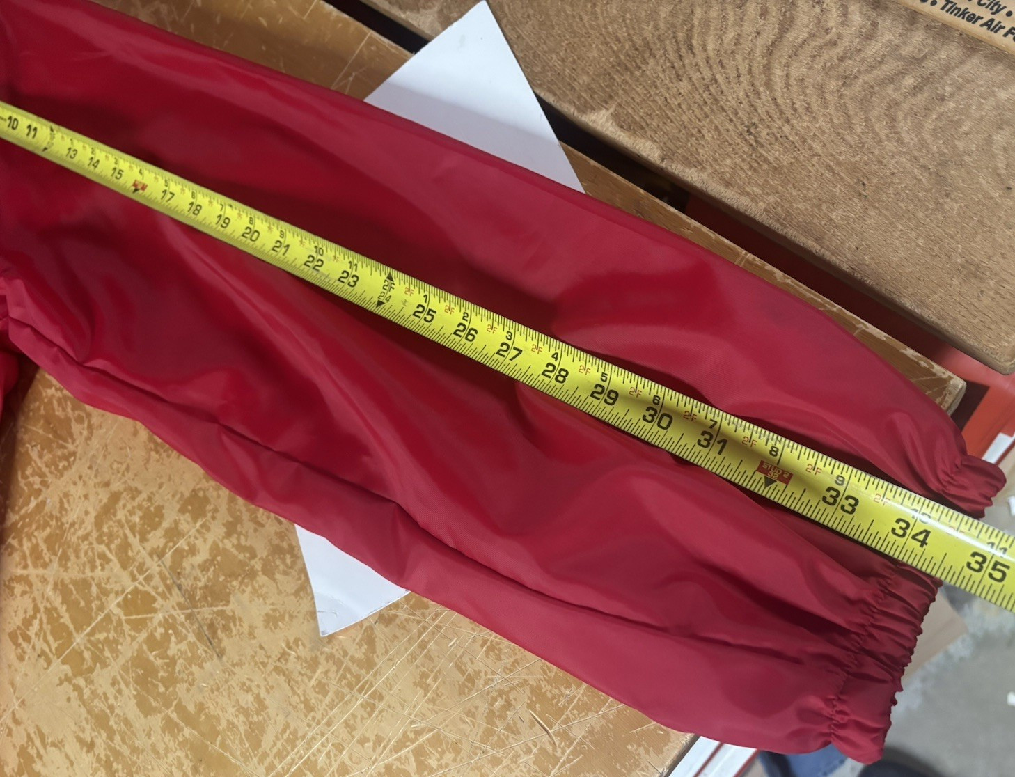 Retro Vtg Solid Red Lined Nylon Jacket Windbreake… - image 11