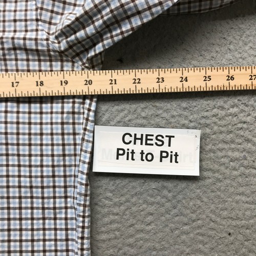 Brooks Brothers Fleece Button-Up Shirt Boys Youth L Graph Check Black Blue White - Picture 8 of 11