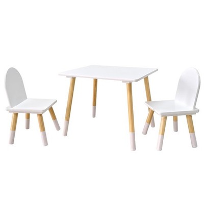 Kids Table and Chairs Set for Toddlers, Boys, Girls, 3 Piece Kiddy Table and ...