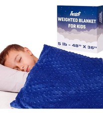 Weighted Blanket for Kids blue 5lbs 36x48 inches 