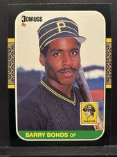BARRY BONDS ROOKIE CARD 1987 Donruss VINTAGE MLB RC Pirates San Francisco Giants. rookie card picture