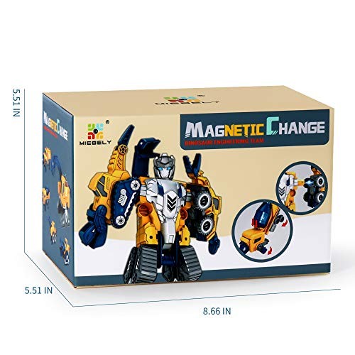 Toddler Robot Construction Vehicles Set – 5Pcs Transforming Robots for Yellow - Picture 8 of 8