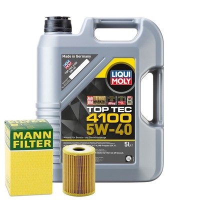 Motoröl 5W40 LIQUI MOLY Top Tec 4100 5L +MANN Ölfilter