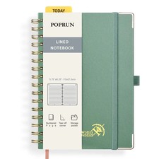 College Ruled Spiral Notebooks - Minight Green, A5-5.75'' x 8.25'' -