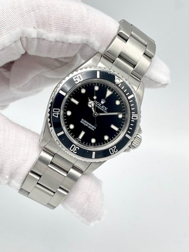 Rolex Submariner senza data 14060 40 mm quadrante nero lunetta alluminio nero sub box - Foto 7 di 13