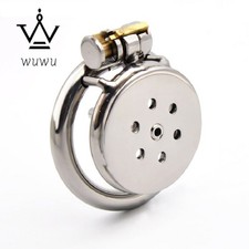 Stainless Steel Male Chastity Device Pocket-Size Cage Men Metal Locking Belt