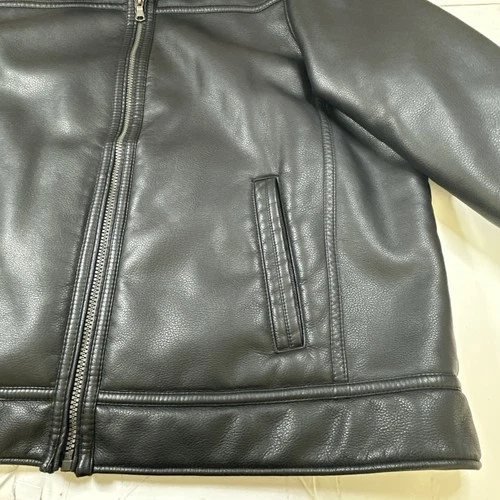Roundtree & Yorke Big Man Faux Fur Jacket Fleece Lined Heavy Weight Black 2XB image 3