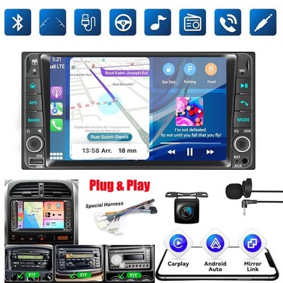 For Toyota Highlander 2001-2007 7'' Apple CarPlay Android Auto Car Radio GPS Navi