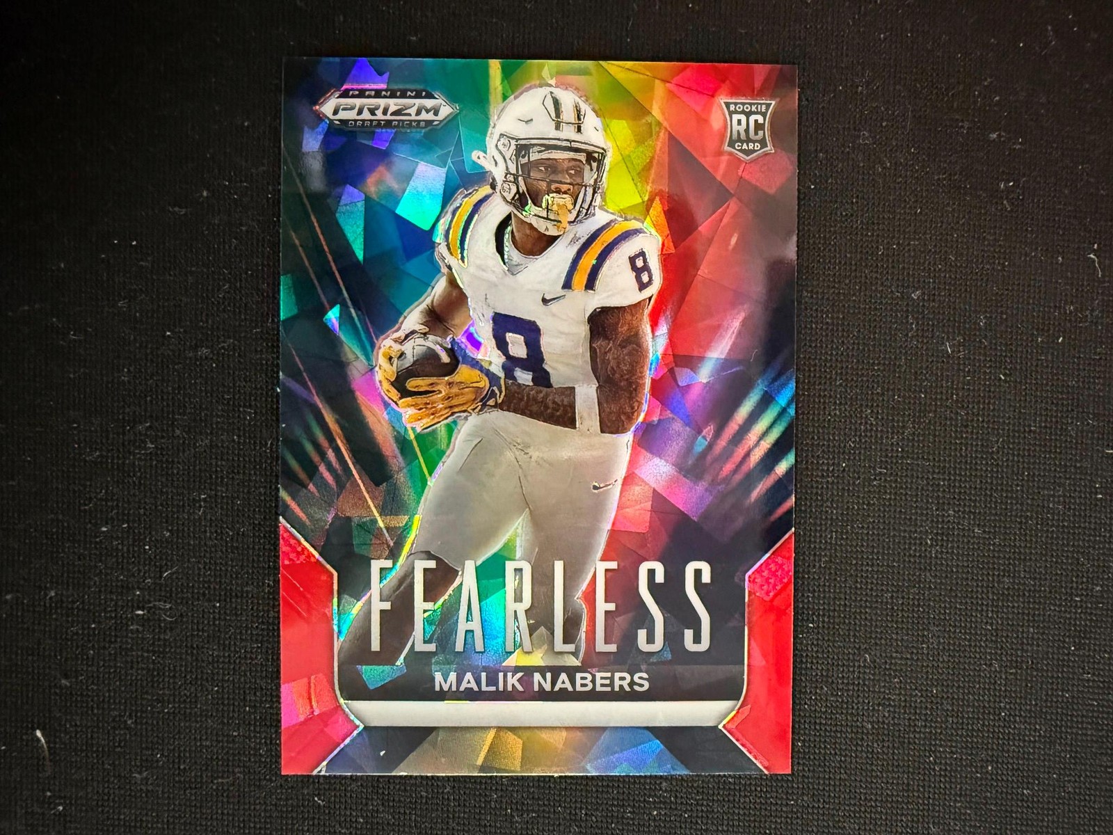 Malik Nabers 2024 Prizm Draft Picks Fearless Rookie RC LSU New York Giants D13
