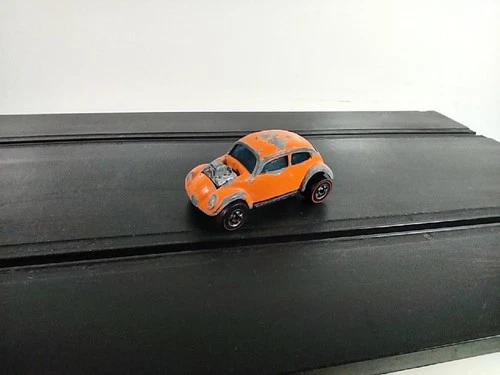 Hot Wheels Redline 1980 Custom Volkswagen Orange HK 1967 Black Plastic Base