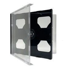 STANDARD Black Smart Tray Double CD Jewel Case Lot
