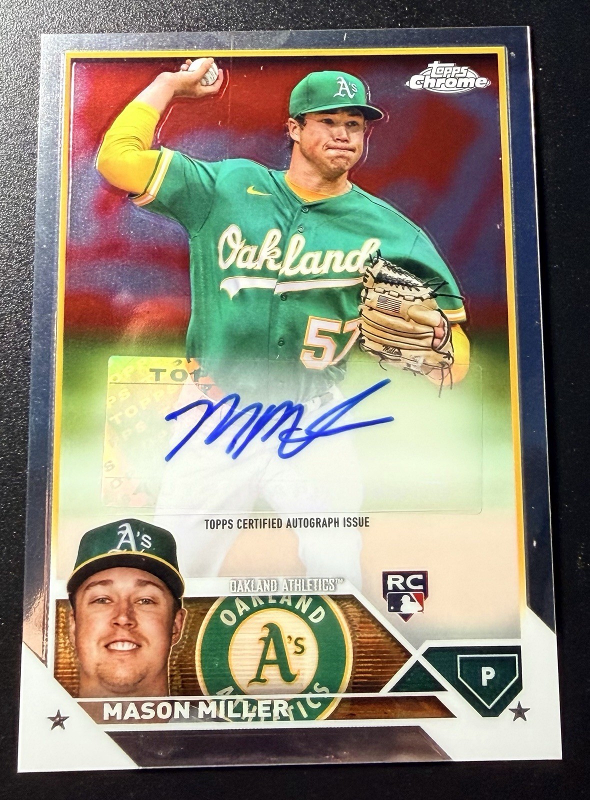 Topps 2023 Chrome Update Rookie Autograph Mason Miller Athletics #AC-MMI