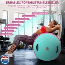 GYUEM Air Roller Gymnastics Barrel Inflatable Tumbling Roller Air Mat Octagon...
