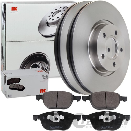 NK Set Dischi Freno Anteriori Ventilati + Pastiglie per Peugeot 207 Cc