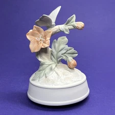 Butterfly on Flower Arrangement Music Box by Crowning Touch Made in Japan