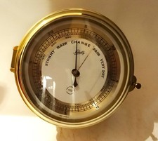 SCHATZ Barometer WetterStation passend Glasenuhr UHR Schiffsuhr Maritim Messing
