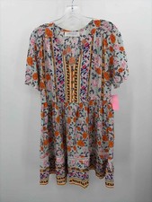 Pre-Owned Walker & Wade Blue Size Small Floral Knee Length Short Sleeve Dress