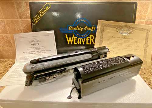 Locomotora Weaver BRASS 1042 Streamline Empire State Express Dreyfuss Hudson certificado de autenticidad | Condition: New