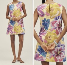 NWT Farm Rio Floral Sleeveless Quilted Shift Mini Dress, Size L