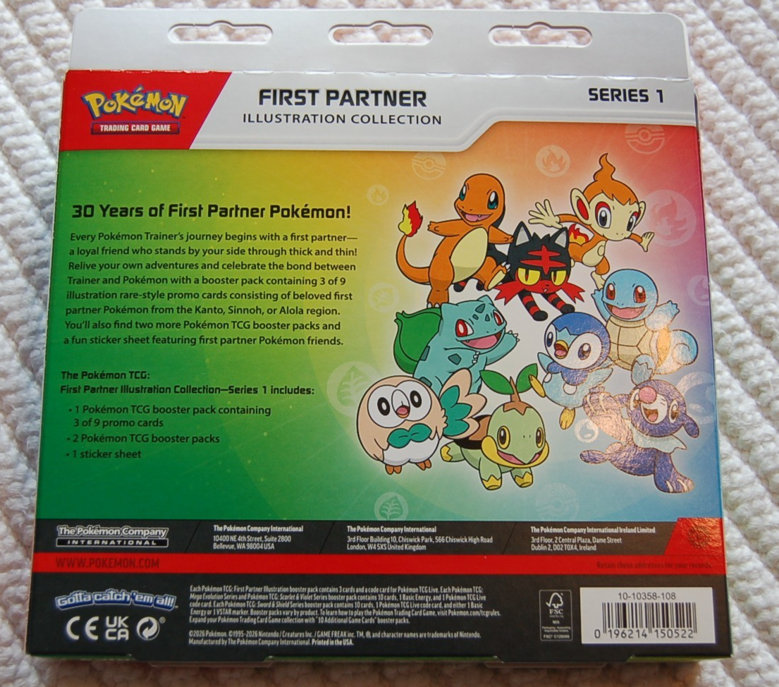 新品 First Partner series 1 BOX Pokemon First Partner Illustration Collection Series 1 NEW Sealed