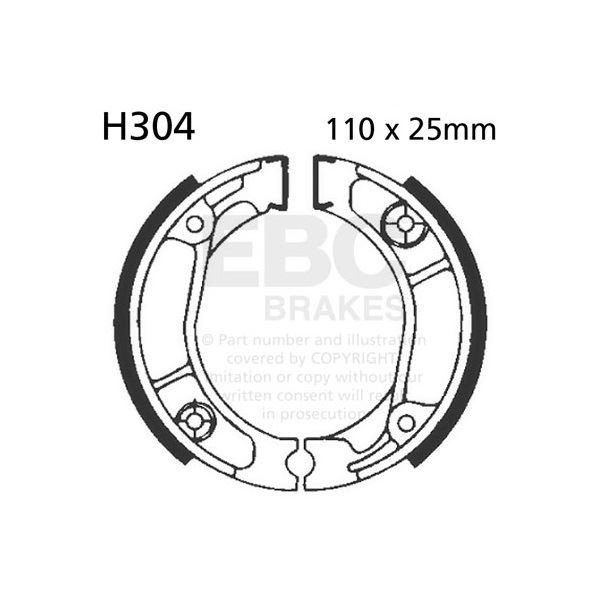 EBC Brake Shoe Set Front Left for Honda CR 80 RC 1982