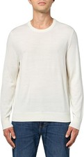 Calvin Klein Mens Relaxed-Fit Crewneck Sweater Antique White XL