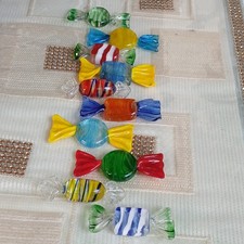 Vintage Lot Of 10 Assorted Murano Glass Candy Pieces Beautiful B4