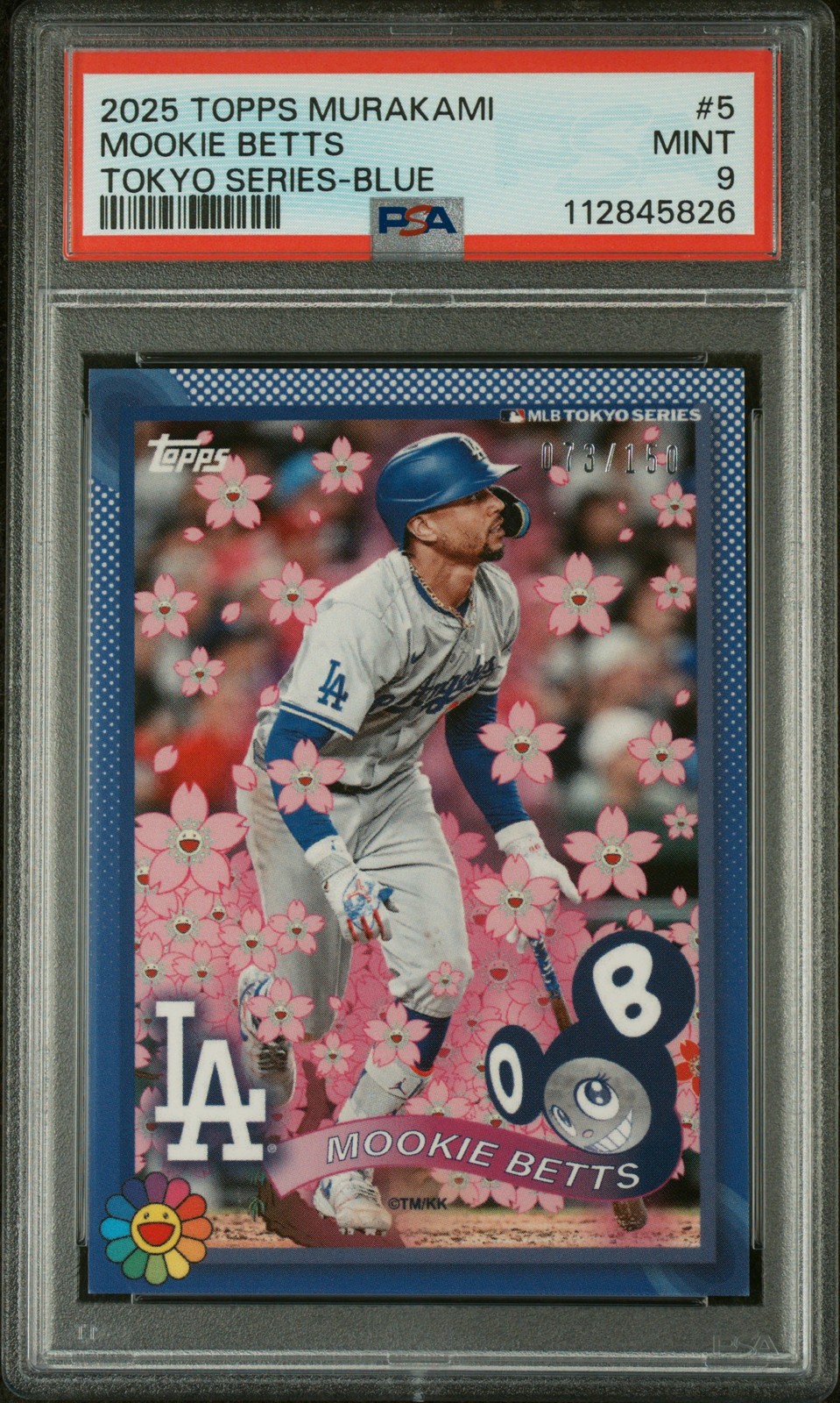 TOPPS TAKASHI MURAKAMI + MLB WORLD TOUR TOKYO SERIES MOOKIE BETTS 73/150 PSA 9