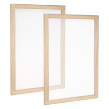 2Pcs 15.7"x11.8" Wooden Paper Making Screen Mould Frame, Natural Color