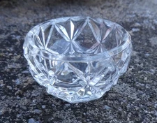 Czech Bohemia Glass Open Salt Dip, Cellar, Dish w/Original Label!