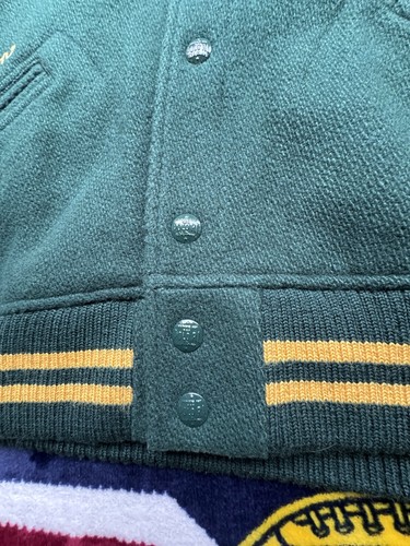 Chaqueta Polo Ralph Lauren Para Hombre RL Tigers '67 Letterman - Hombres XL - Verde - Imagen 4 de 15