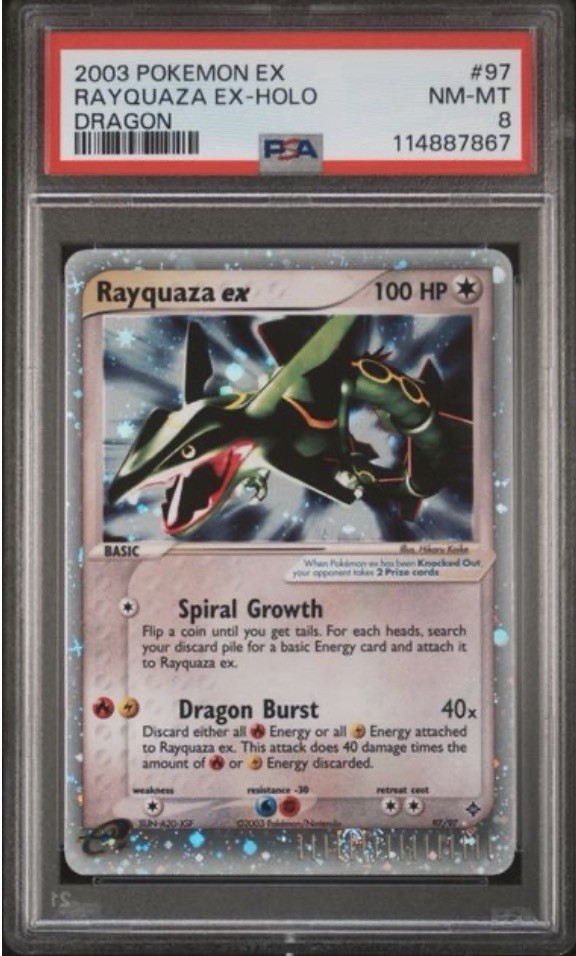 2003 POKEMON EX DRAGON #97 RAYQUAZA EX-HOLO DRAGON