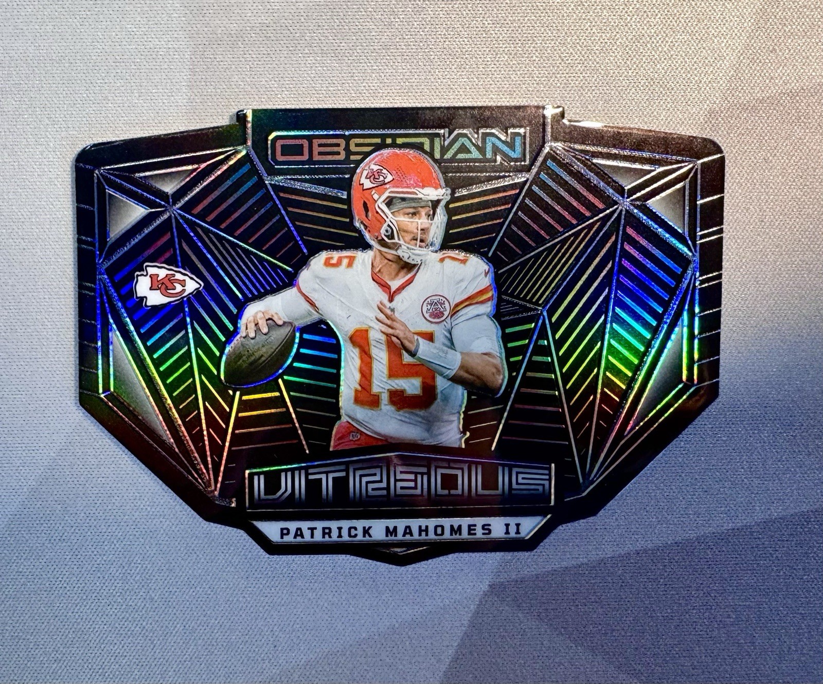 2023 Patrick Mahomes II Obsidian Case Hit Vitreous #9 Raw Die Cut