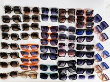 50 Pc Women  s Square Frame Sunglasses Lot Oversized Y2K Fashion 11 Styles UV400