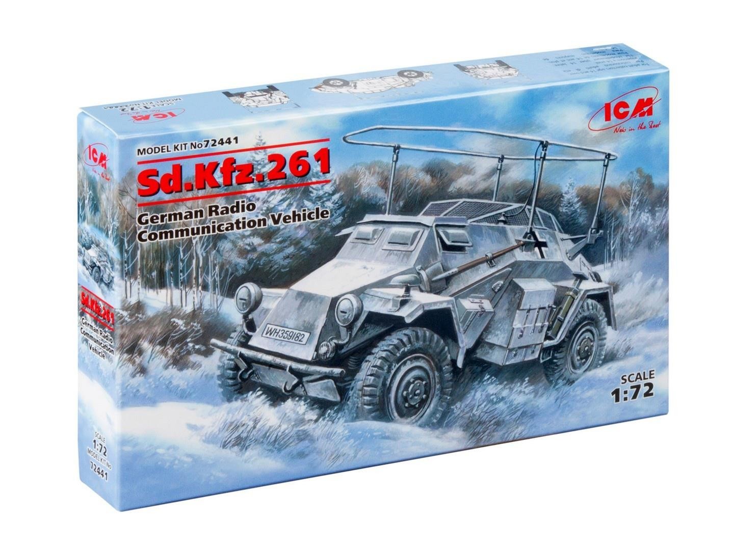ICM 72441 Sd.Kfz.261, German Radio Communication Vehicle 1:72 Scale Kit
