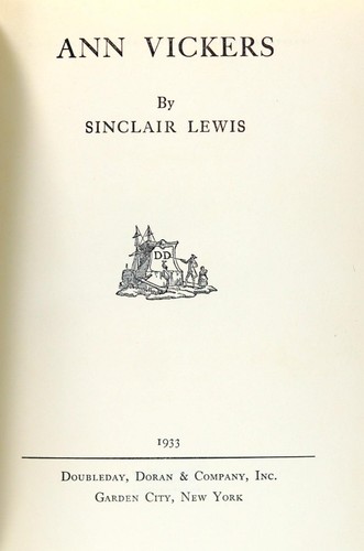 Sinclair Lewis 1933 Ann Vickers Sexual Feminist Novel Hardcover w/DJ - Bild 6 von 7