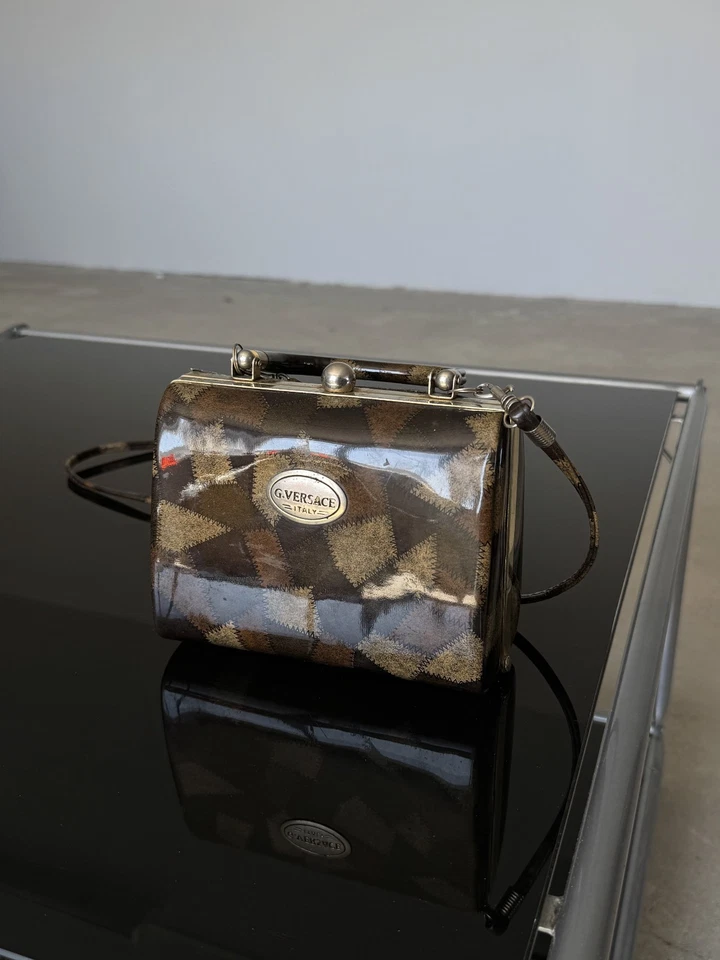 G. Versace Italy Rare Vintage Small Handbag Clutch Purse - Image 2 of 4
